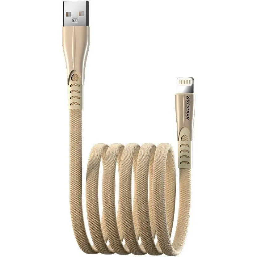 کابل تبدیل USB به لایتنینگ کینگ استار (KingStar) مدل K130i با روکش بافته طول 1.2 متر کابل USB به لایتنینگ کینگ استار مدل K130i با روکش بافته طول 1.2 متر