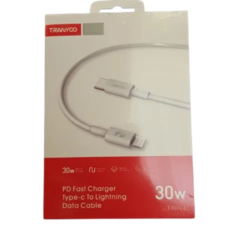 کابل شارژ و انتقال داده Type-C به Lightning ترانیو مدل T-X11 C-L توان 30 وات کابل شارژ و انتقال داده Type-C به Lightning ترانیو مدل T-X11 C-L توان 30 وات - Image 3